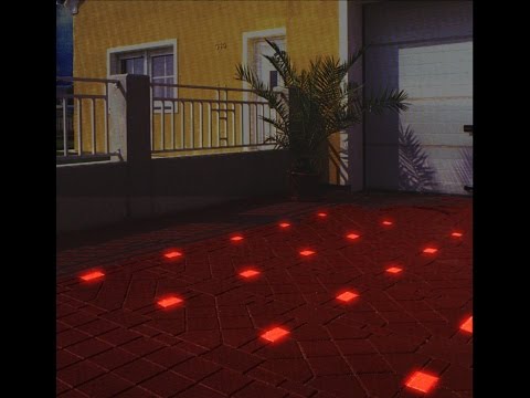 Светящаяся тротуарная плитка