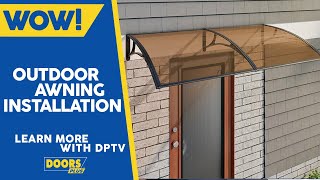 Outdoor Awning Canopy Installation Before & After - Doors Plus