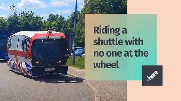 Test riding an autonomous shuttle