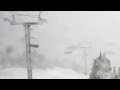 Watch Mt. Bachelor lift chairs swing back and forth in high winds