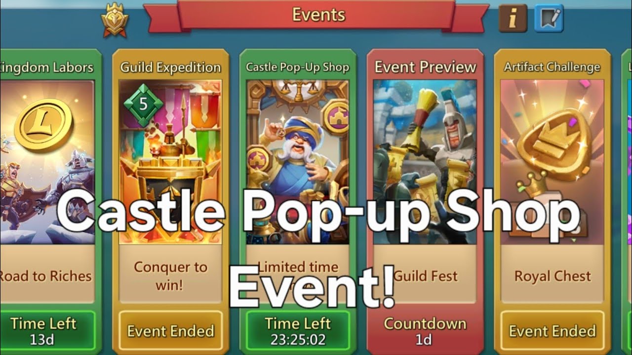 Castle Pop-Up Shop event - Using Castle Coins (buying items) | Lords Mobile | Full F2P