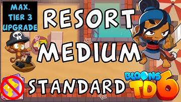 Bloons TD 6 | Resort Medium Standard | Max. Tier 3 Upgrade No MK No Powers | Guide / Strategy