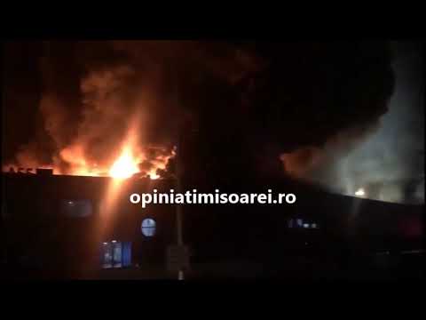 Incendiu urias la Frigoglass, langa Timisoara