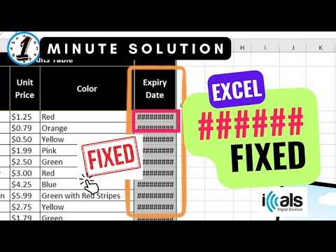 Hashtag error fixed in Excel