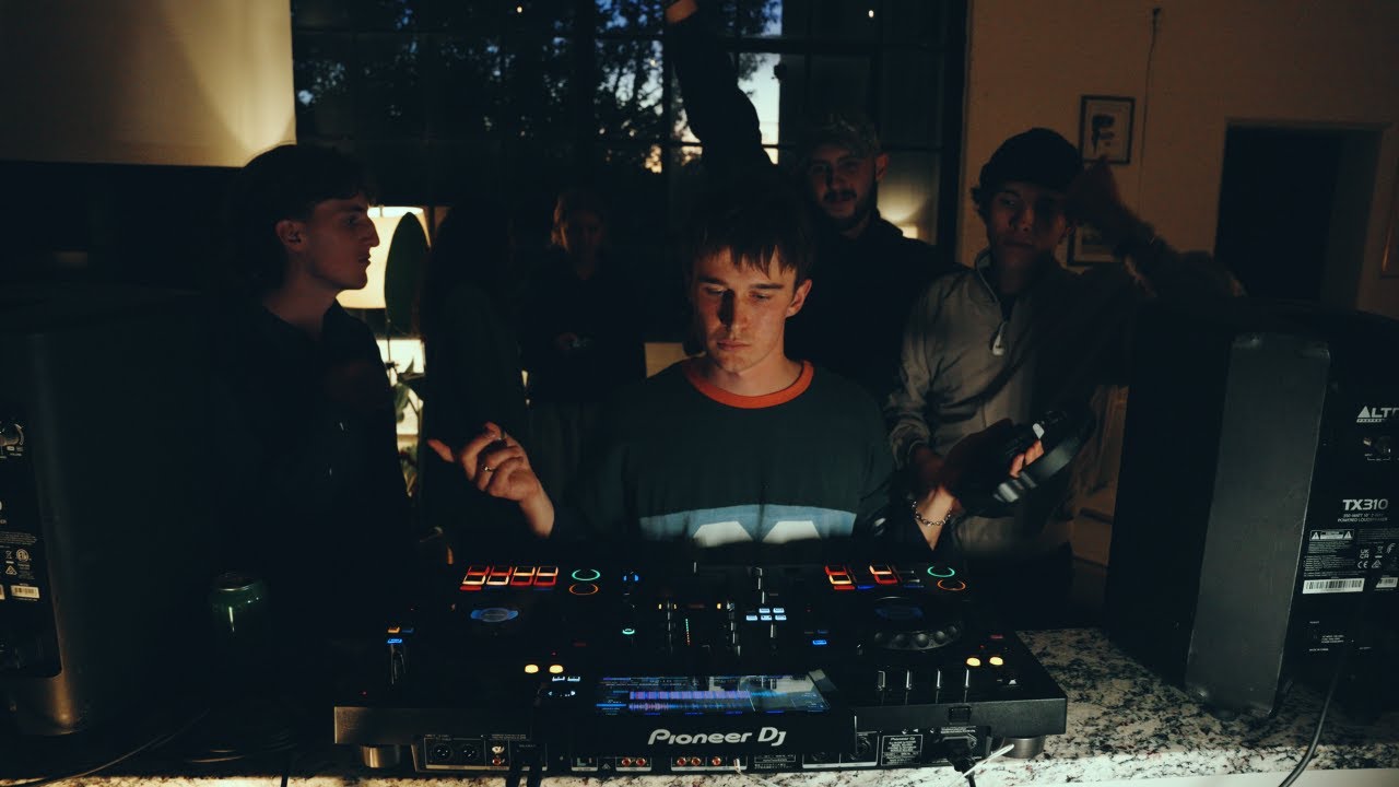 mixing at sunset with my friends