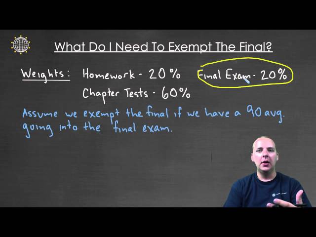 What Do I Need to Exempt the Final Exam?