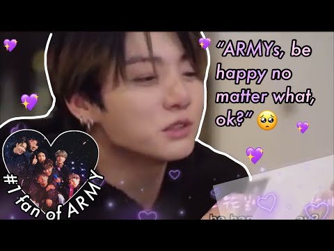 stan a group who stans you back - BTS being ARMY’s biggest fans | Try Not to Cry