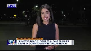 SunFest road closures begin in downtown West Palm Beach on Wednesday