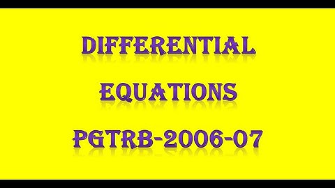 PG TRB/ POLYTECHNIC Differential Geometry PGTRB 2006-07