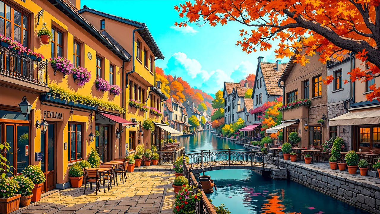Lo Fi Riverside Background Chill Coffee Riverside Lofi Beats ๐ถ Autumn Lofi Vibes ๐ Fall Lofi Mix ...