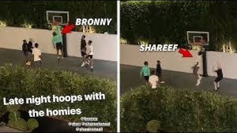 Bronny James Jr  and Shareef O’NeaL DUNKS While LeBron James Is WATCHING😮😮👿👿