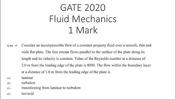 GATE 2020 fluid mechanics | Chemical engineering (CH) | #GATE |#GATEchemicalengineering
