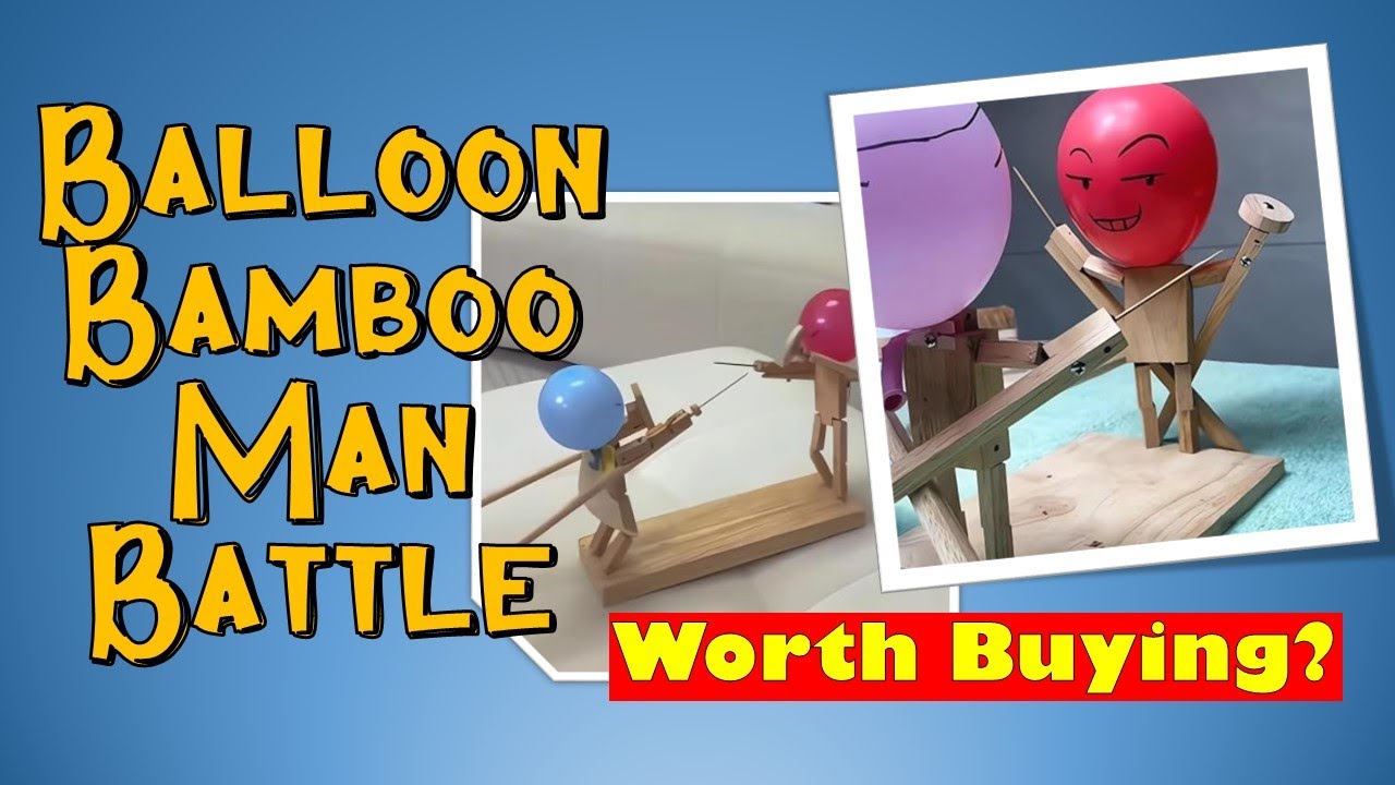 Wooden Fencing Puppets Review  Balloon Bamboo Man Battle is it scam? 