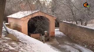 Calamocha amanece con nieve y hielo