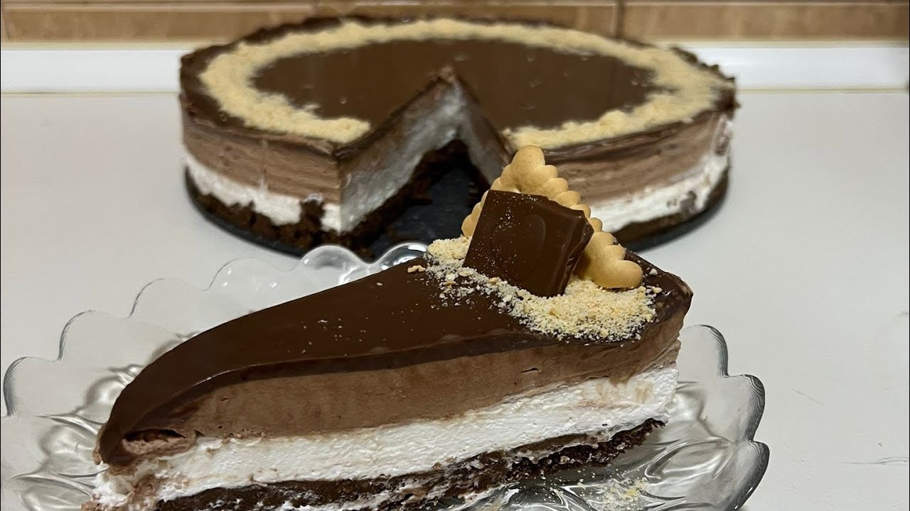 👉Nevjestina slatka čestitka za svekrvu → čoko torta bez pečenja 🍫🎂 #kuhinja #hrana #torta 