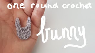 Free bunny head applique, made in one row | full amigurumi crochet pattern