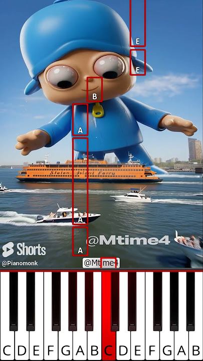 Pocoyo Vad Boyz: Giant Finger Pokes the Ferry! 🚢👆🤣 (@Mtime4) - Octave Piano Tutorial