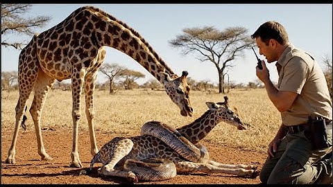 ANIMAL RESCUE: Brave Heroes Save a Mother Giraffe from a Giant Python Attack