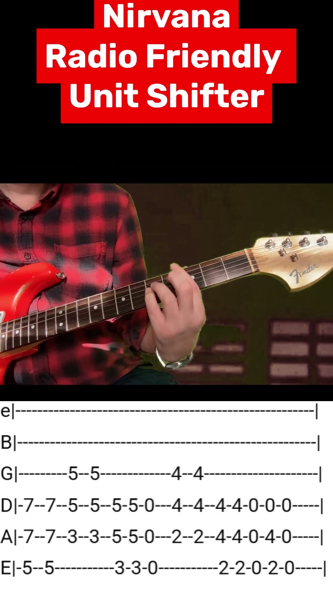 Nirvana Radio Friendly Unit Shifter Guitar Tutorial - YouTube