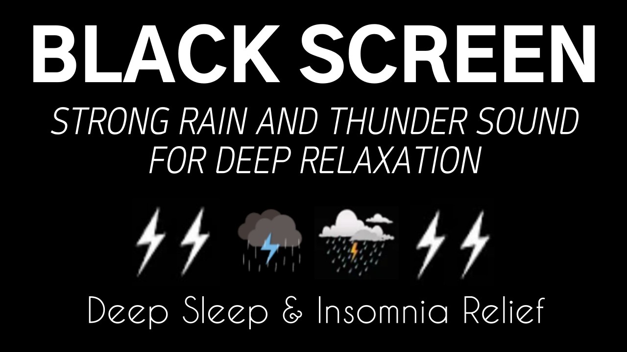 СИЛЬНЫЙ ЗВУК ДОЖДЯ И ГРОМОВ ДЛЯ ГЛУБОКОГО РАССЛАБЛЕНИЯ | Глубокий сон и избавление от бессонницы