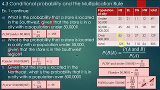 Math 203 Statistic chapter 4.3 conditional probability multiplication rule part 2