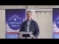 Jason Reardon - Why I joined the Heritage Party - Conference 2022
