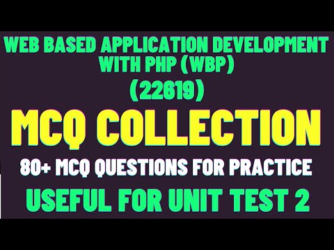 WBP 22619 | Web Based Application development with PHP | WBP MCQ Questions | IMP WBP MCQ | WBP Notes