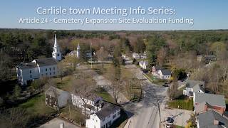 Carlisle Town Meeting 2026 Info Series: Article 24 - Cemetery Expansion