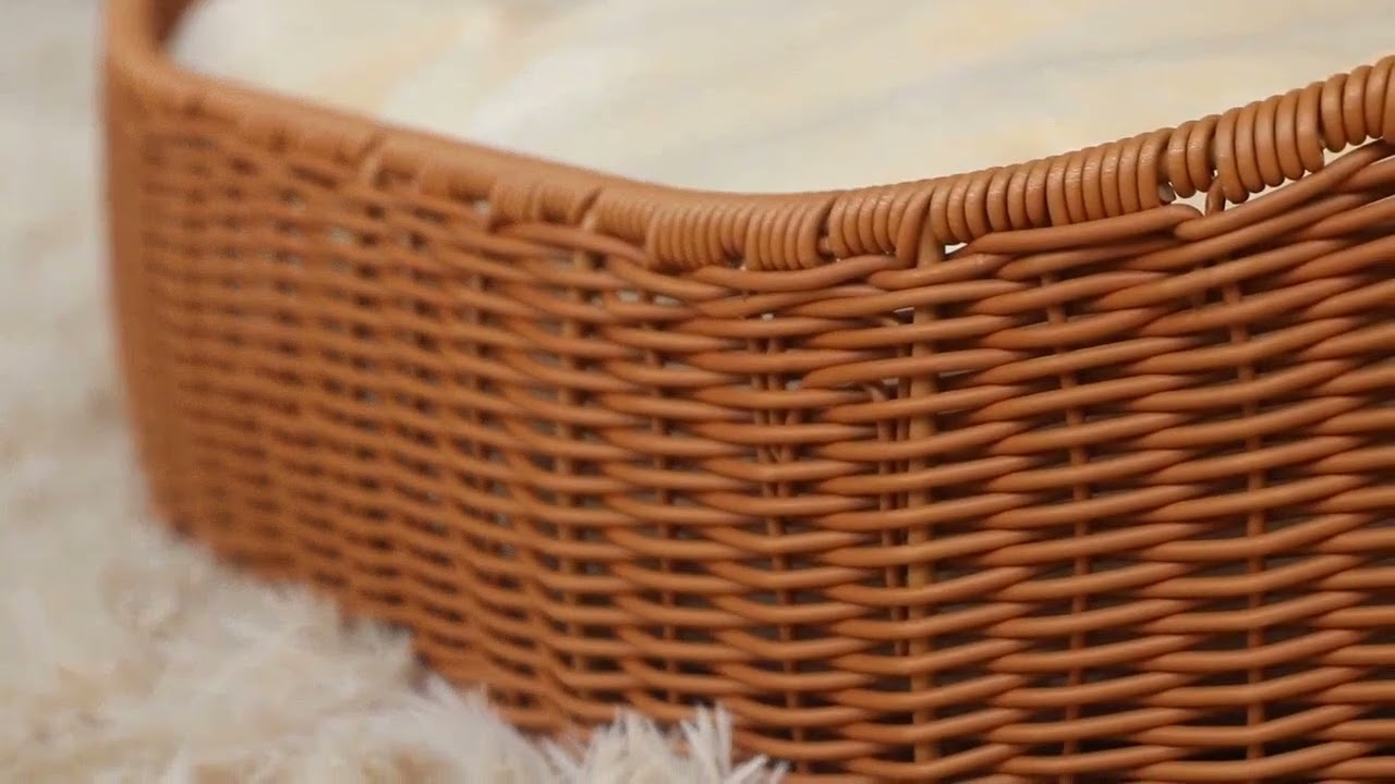 PP rattan woven pet bed/cat bed/dog bed