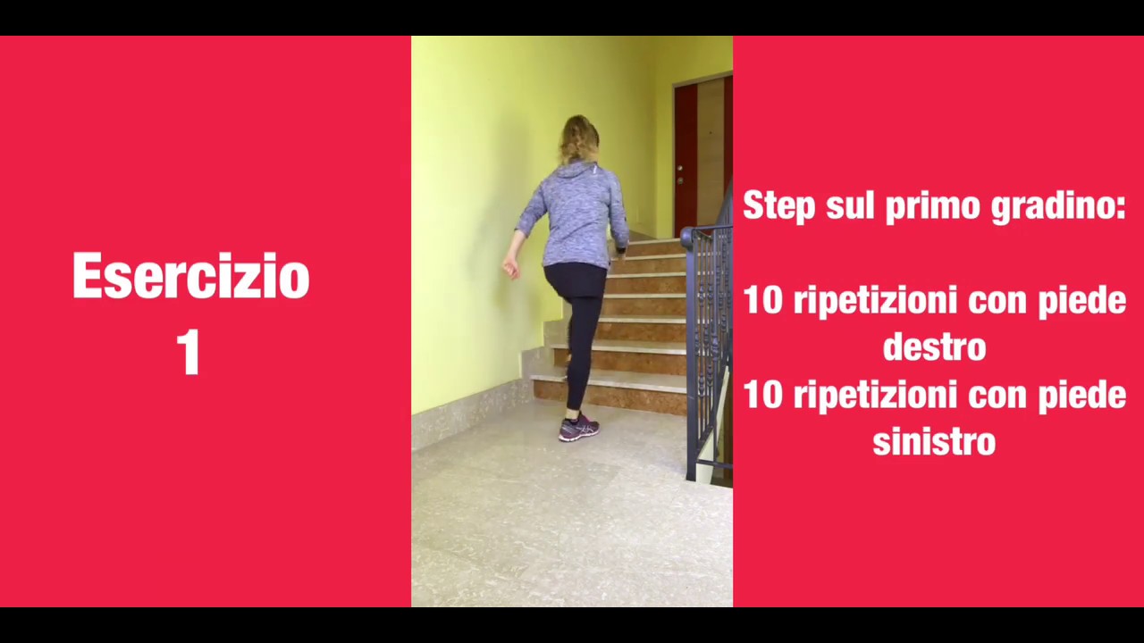 Allenamento sui gradini, 10 eserizi in progressione.