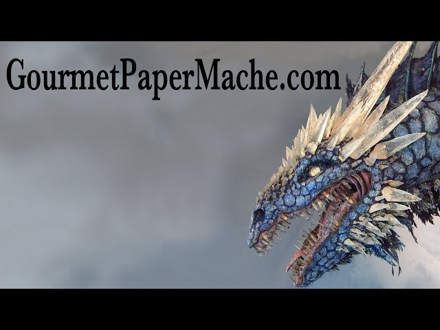 Paper Mache Ice Dragon