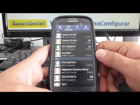 Como Eliminar registros de llamadas samsung Galaxy s3 i9300 español Full HD