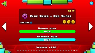 Geometry Dash Nostalgia: Level 22 // Blue Skies + Red Shoes {3 Coins}