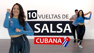 Vueltas de SALSA CUBANA  Nivel básico 1