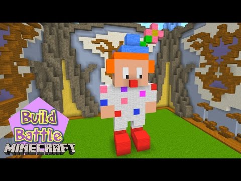 Minecraft Build Battle - TEMA PALHAÇO E CUPCAKE