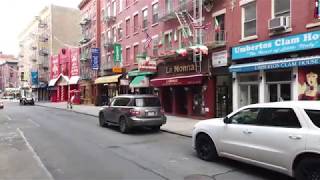 NYC Walk ⁴ᴷ⁶⁰ : Little Italy Empty during Coronavirus outbreak - Manhattan New York