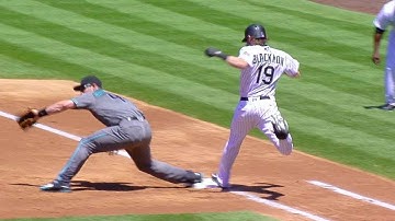 ARI@COL: Blackmon reaches first, call stands