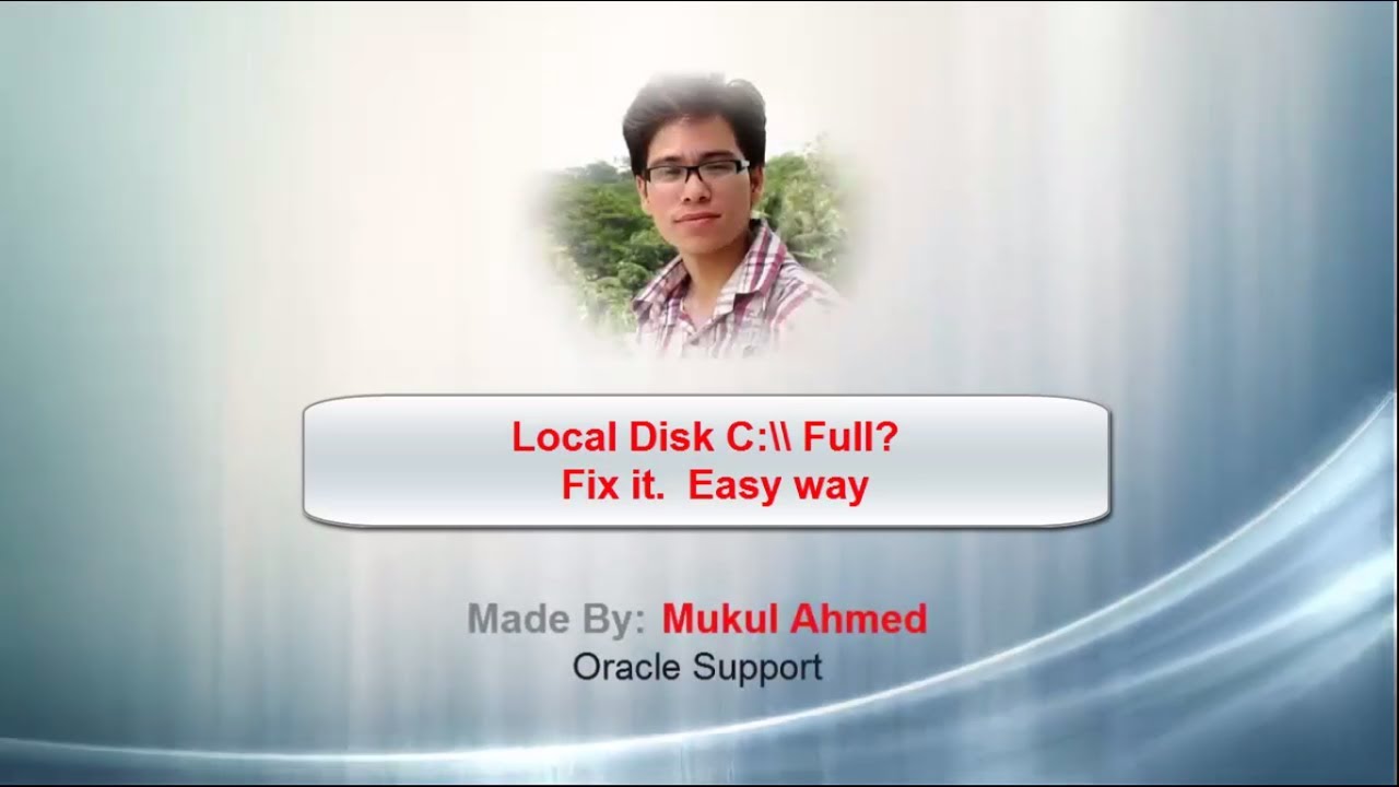 Local Disk C Full Fix It By The Easiest Way YouTube