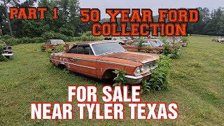 50 YEARS OF 1950'S 60'S FORD CARS & PARTS FOR SALE NEAR TYLER TEXAS pt.1  #Galaxie #junkcarwilly