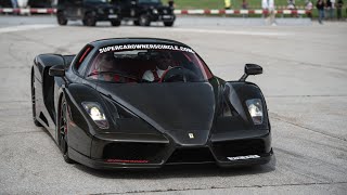 Crazy full carbon ferrari enzo - loud dragrace sound !