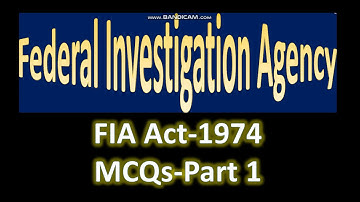 FIA act 1974 solved mcqs Part 1 | FIA act 1974 complete solution | sub inspector  ASI constable jobs