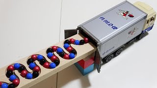 Marble Run Race  ☆ HABA Slope, Dump Truck \& Garbage Truck # 20