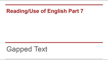 CAE Reading Test Part 7 (Gapped Text) LIVE