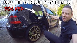 VW Door Won't Open from inside and outside *SOLVED*