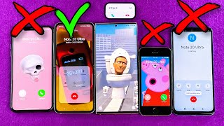 Incoming Call Battle + Voice Conference iPhone 11 PM + Xiaomi RN11 + Samsung Z Flip3 + Note 20U +