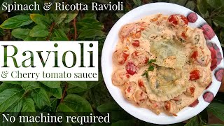 Ravioli : Italian cuisine | Spinach & Ricotta Ravioli | Cherry tomato sauce