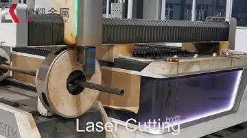 Laser cutting process of scaffolding steel prop