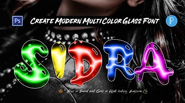 Create Modern MultiColor Glowing Glass Font On Android Using Ps Touch PixelLab | Zarraq Creation