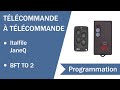 Programmation dune tlcommande italfile jane q  partir dune tlcommande bft to2