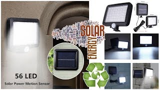 Lampu Surya Solar Panel PIR Motion Sensor 56 LED 400Lumens DPT18 MURAH 1000mAH Model Terbaru Lebih Awet Kuat Split Sistem